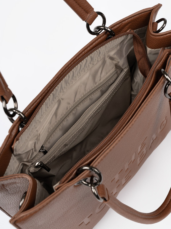 Torebka typu tote w ciepłym brązie