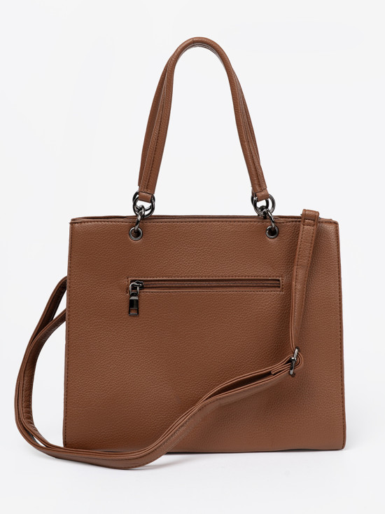 Torebka typu tote w ciepłym brązie