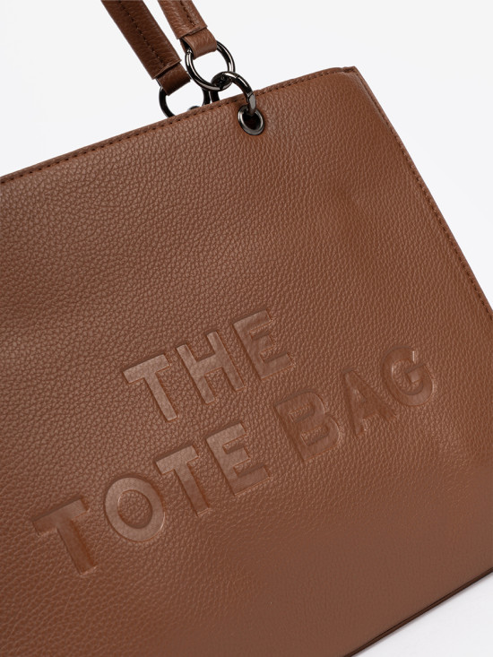 Torebka typu tote w ciepłym brązie