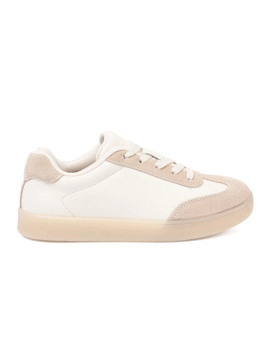 Biało-beżowe sneakersy damskie