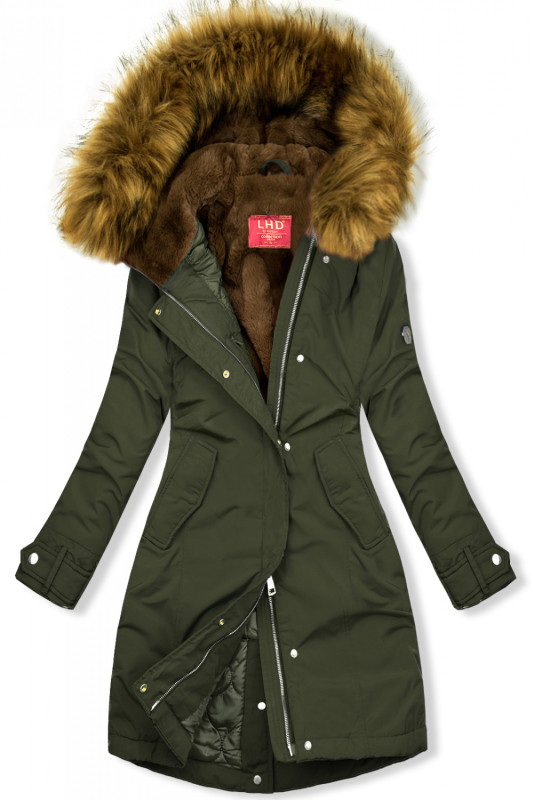 Przejściowa parka z ociepliną khaki
