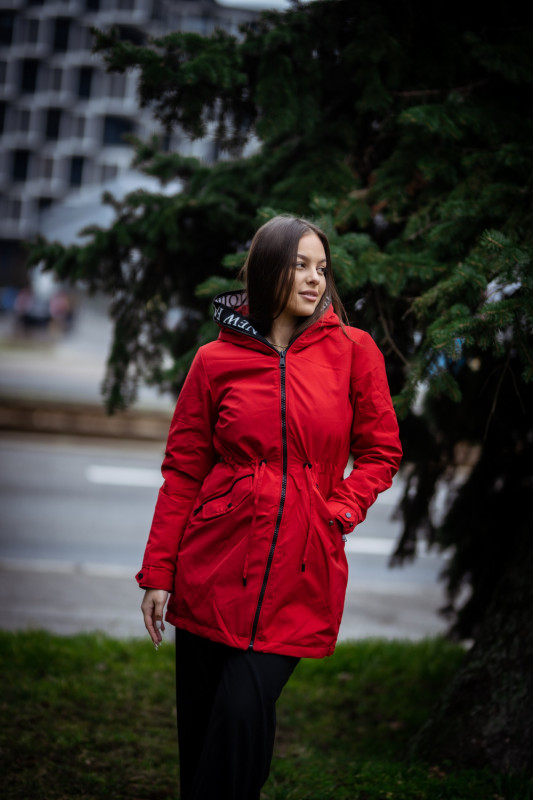 Granatowa parka FASHION
