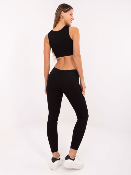 Czarny komplet sportowy FOR FITNESS