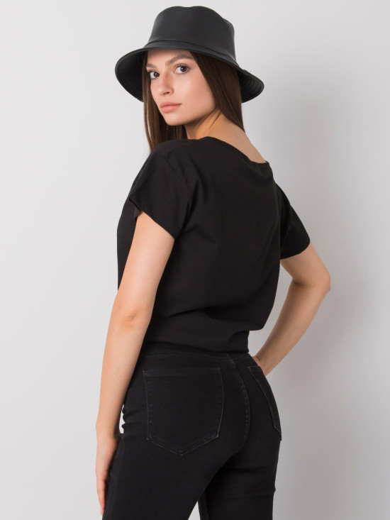 Czarny t-shirt z napisem