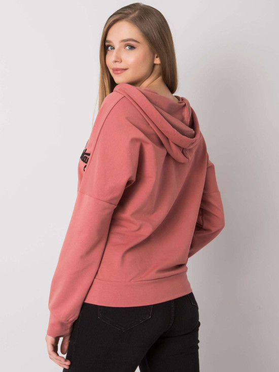 Różowa rozpinana bluza z kapturem