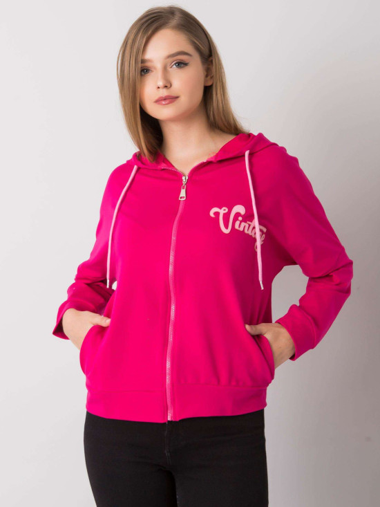 Fuksjowa bluza rozpinana z kapturem