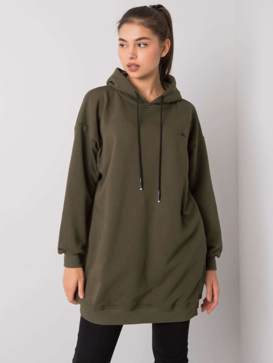 Khaki damska bluza z kapturem