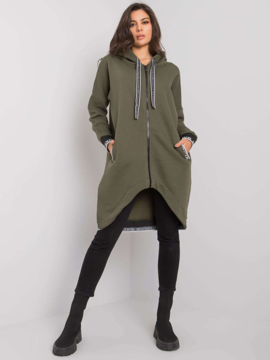Khaki damska rozpinana bluza