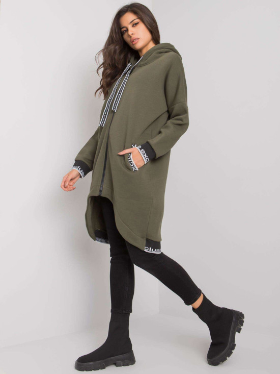 Khaki damska rozpinana bluza