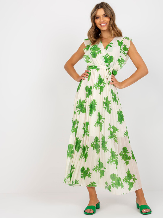 Elegancka zielona midi sukienka