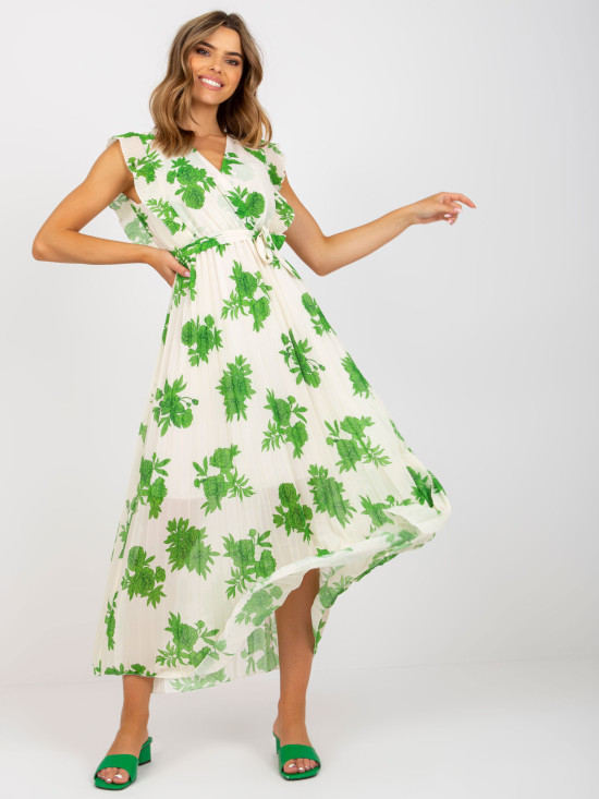 Elegancka zielona midi sukienka