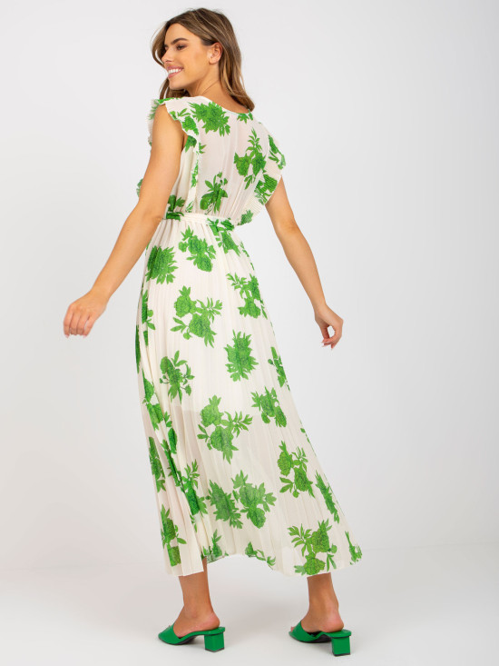 Elegancka zielona midi sukienka