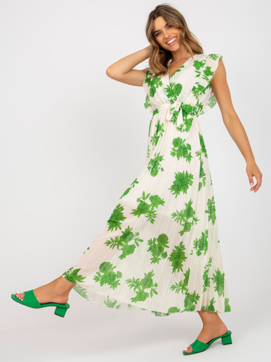 Elegancka zielona midi sukienka