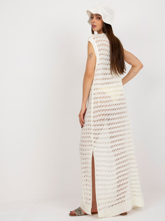 Oversize maxi sukienka w ecru
