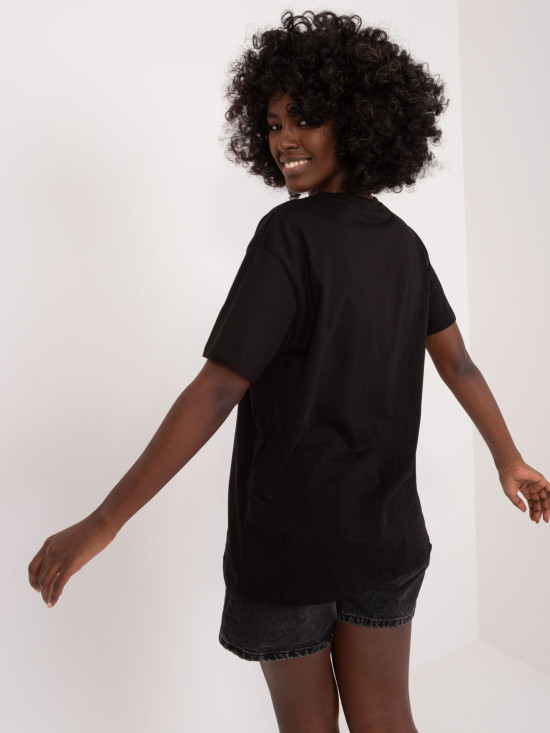 Stylowe czarne t-shirt z nadrukiem