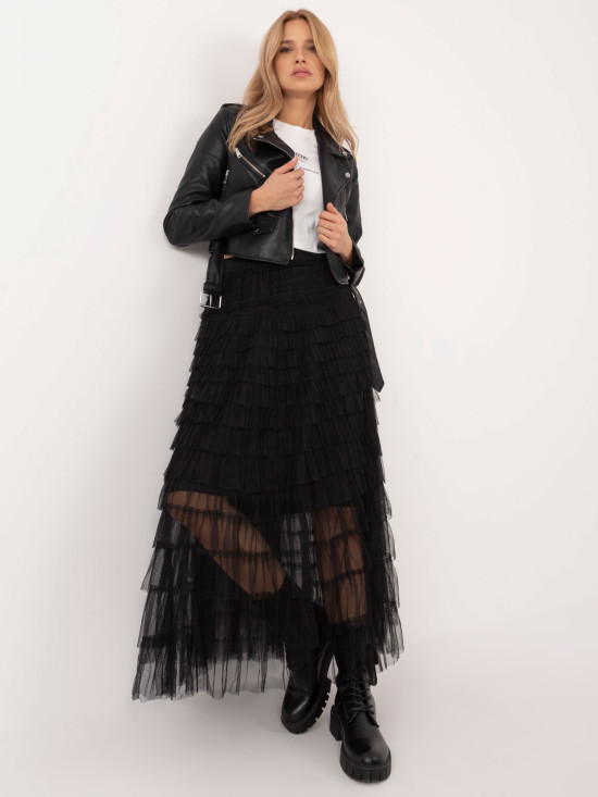 Elegancka midi spódnica z tiulu