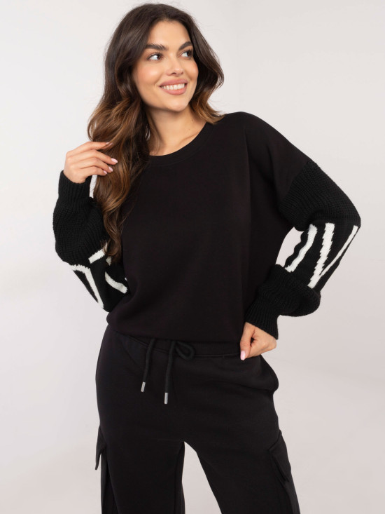 Stylowa czarna bluza