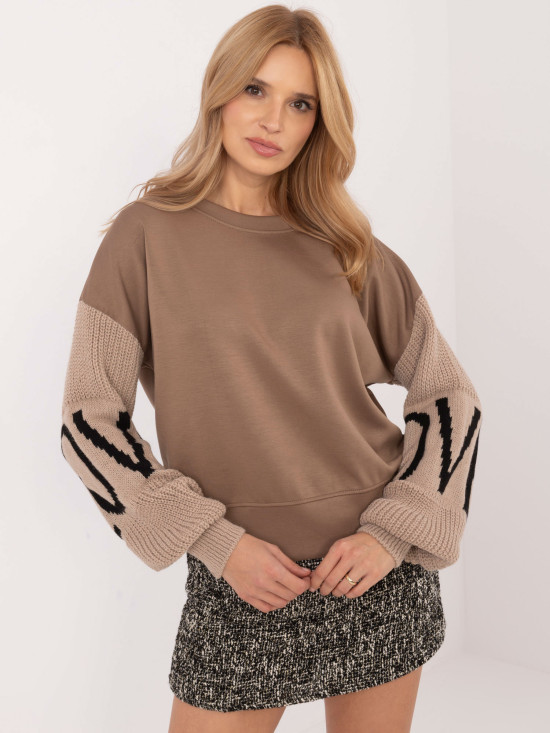 Stylowa beżowa bluza