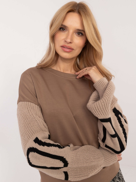 Stylowa beżowa bluza