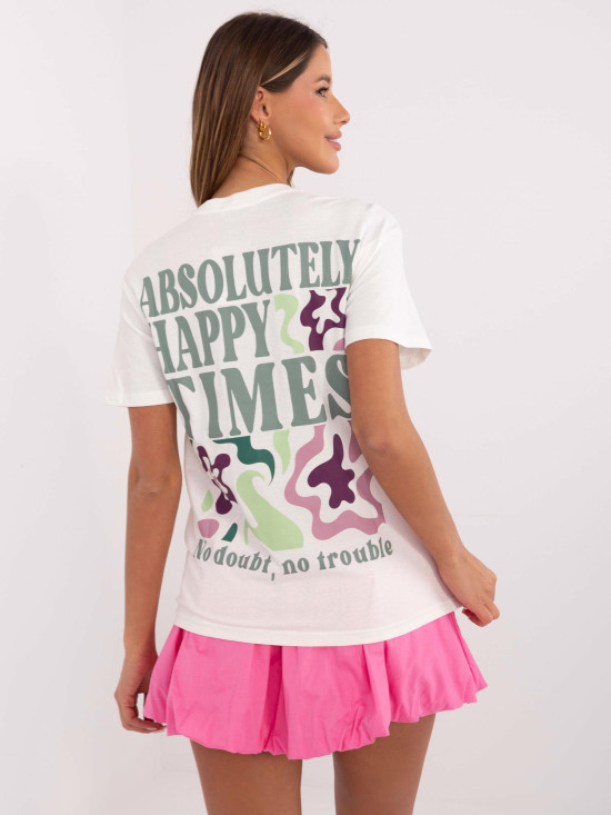 Biały t-shirt z napisem