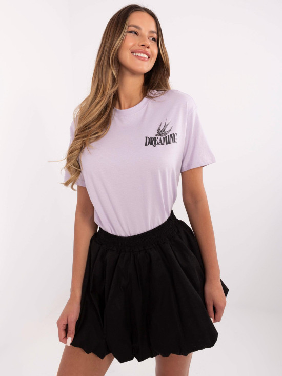 Stylowe fioletowe t-shirt z nadrukiem