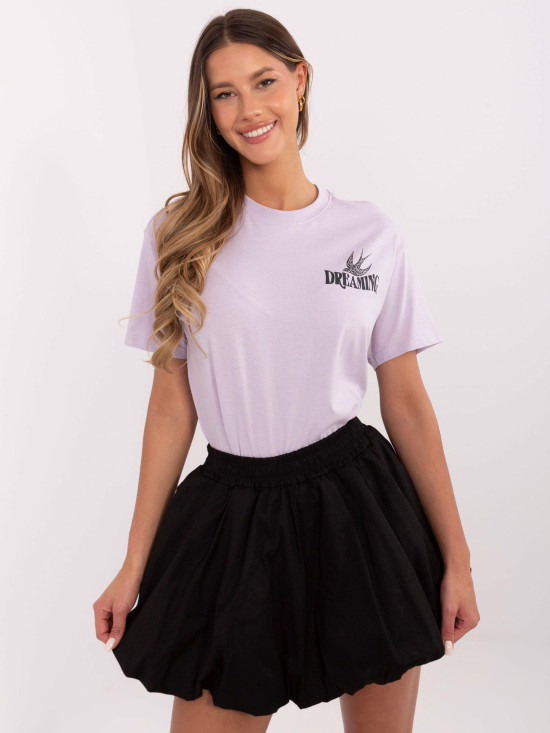 Stylowe fioletowe t-shirt z nadrukiem