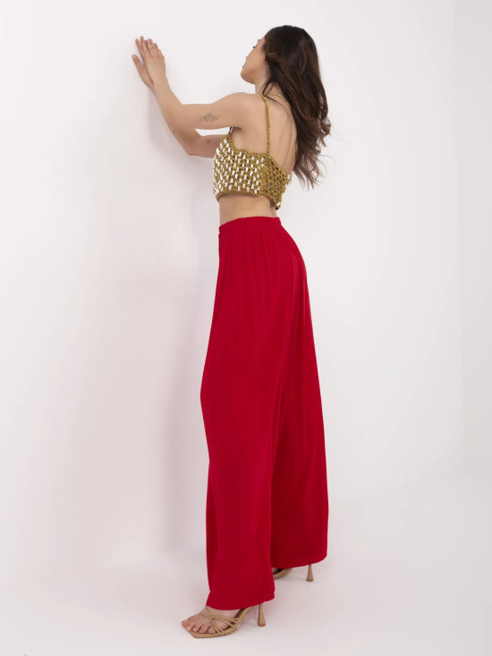 Stylowe czerwone spodnie