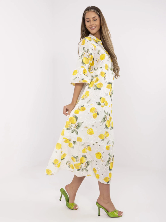 Oversize maxi sukienka z haftem