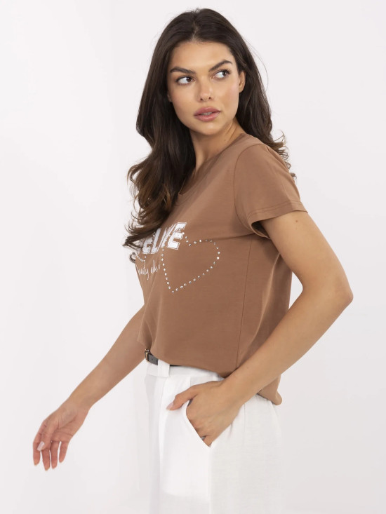 T-shirt-CLM-TS-1726.87-jasny brązowy