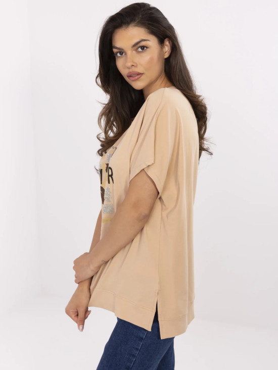 Stylowa bluzka w kolorze camel