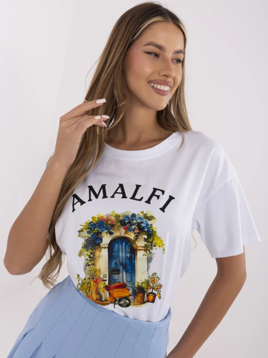 Białe t-shirt z krótkim rękawem