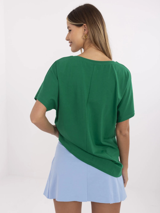 Stylowe zielone t-shirt z krótkim rękawem