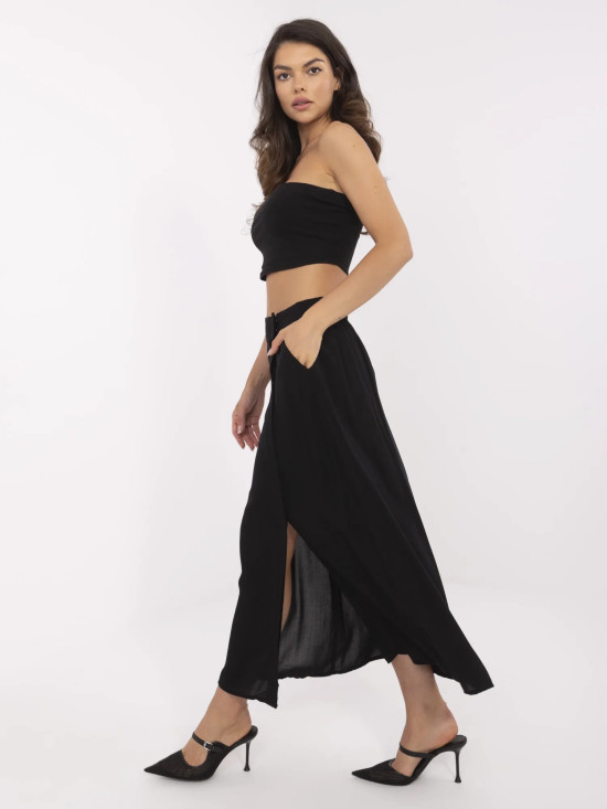 Elegancka czarna midi spódnica