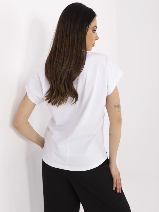 Białe t-shirt z krótkim rękawem
