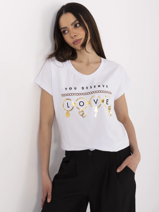 Białe t-shirt z krótkim rękawem