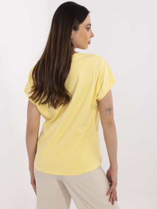 Żółte T-shirt z krótkim rękawem