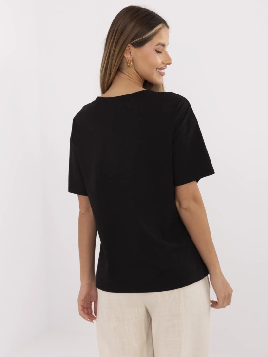 Stylowe czarne t-shirt z nadrukiem