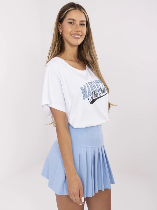 Biały t-shirt z krótkim rękawem