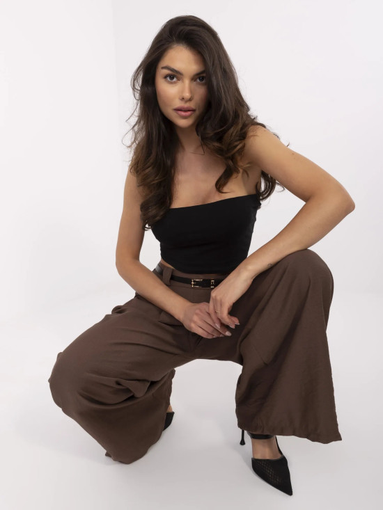 Brązowe palazzo spodnie