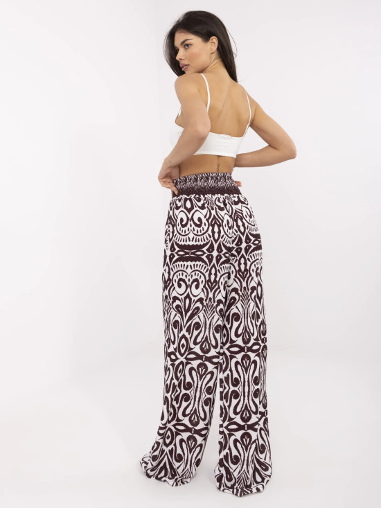 Brązowe boho spodnie