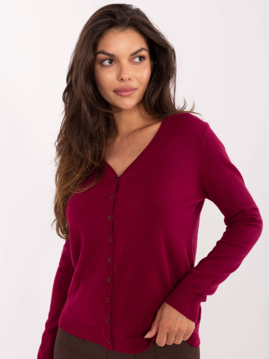 Sweter-PM-SW-M1620.68-bordowy
