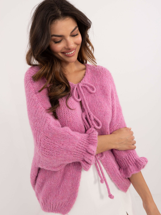 Stylowy sweter w ciemnoróżowym kolorze