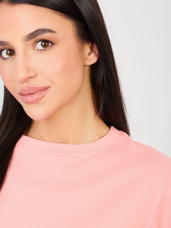 Damska bawełniana koszulka w brzoskwiniowym kolorze