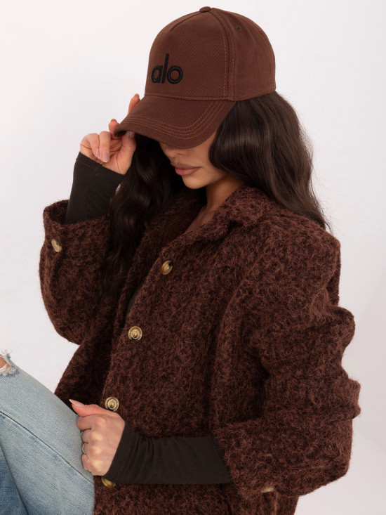 Damska kurtka przejściowa w ciemnym brązie