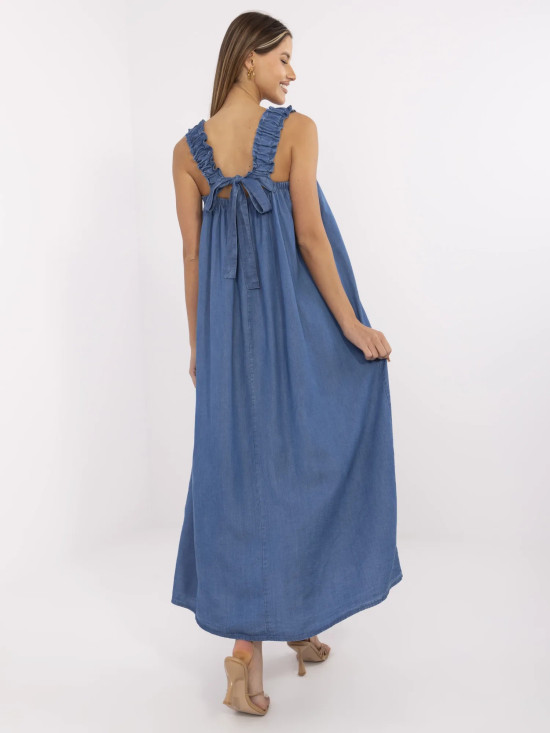 Maxi oversize sukienka w ciemnoniebieskim kolorze