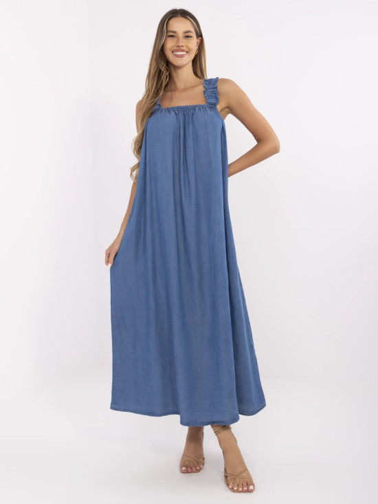 Maxi oversize sukienka w ciemnoniebieskim kolorze