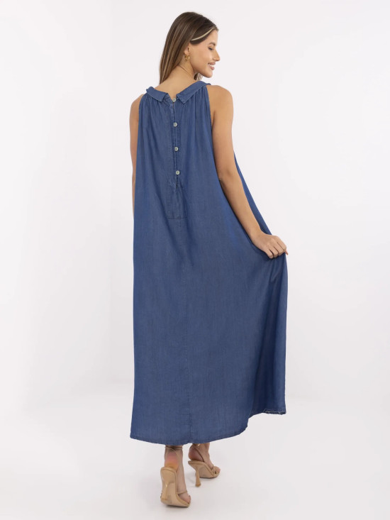 Maxi oversize sukienka w ciemnoniebieskim kolorze