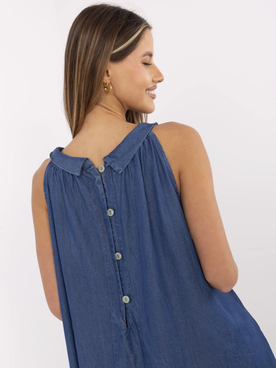 Maxi oversize sukienka w ciemnoniebieskim kolorze
