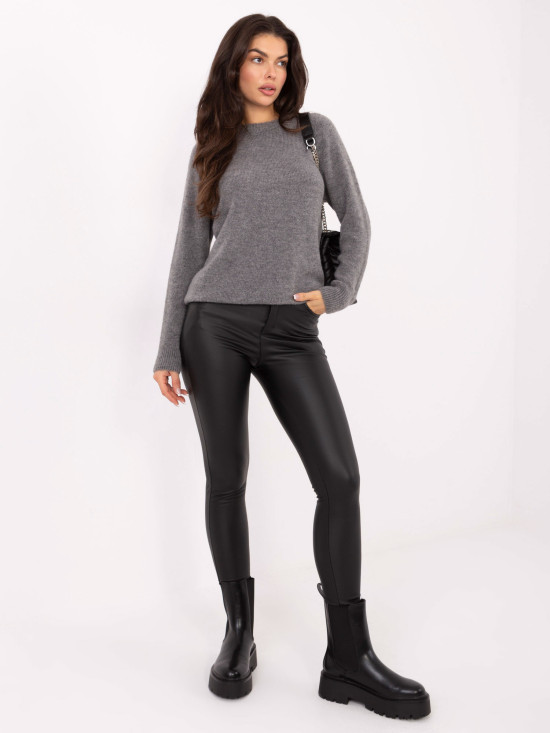 Ciemnoszary sweter z alpaki