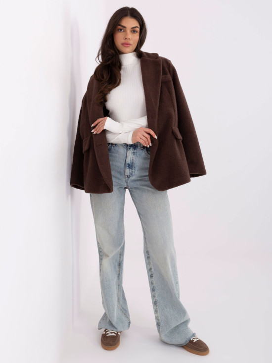 Prążkowana bawełniana bluzka z golfem ecru